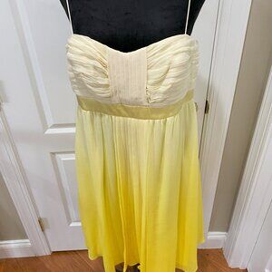 Yellow Silk formal Dress